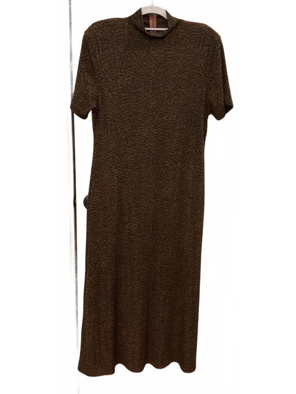 Nina Leonard Petite Womens Short Sleeve ZIP Neck Dress Size PL